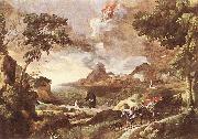 DUGHET, Gaspard Landscape with St Augustine and the Mystery dfg oil painting reproduction